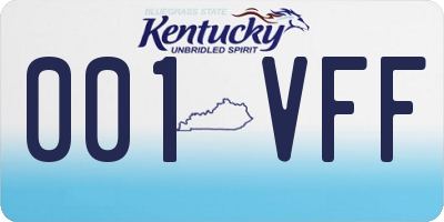 KY license plate 001VFF