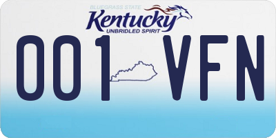 KY license plate 001VFN