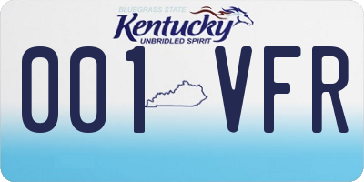 KY license plate 001VFR