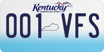 KY license plate 001VFS