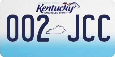 KY license plate 002JCC