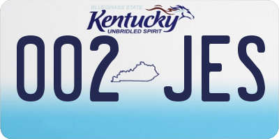 KY license plate 002JES