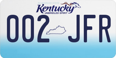 KY license plate 002JFR