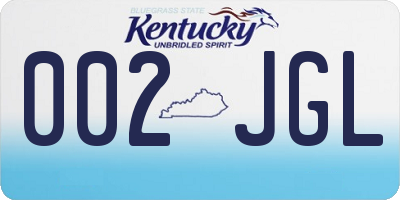KY license plate 002JGL