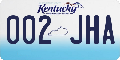 KY license plate 002JHA