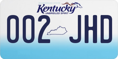 KY license plate 002JHD