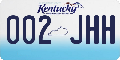 KY license plate 002JHH