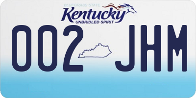 KY license plate 002JHM