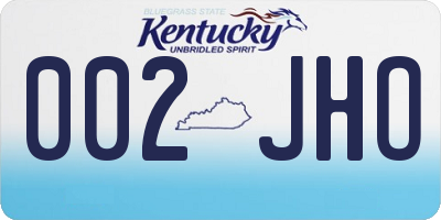 KY license plate 002JHO