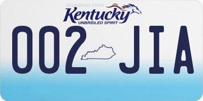 KY license plate 002JIA