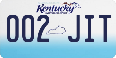 KY license plate 002JIT