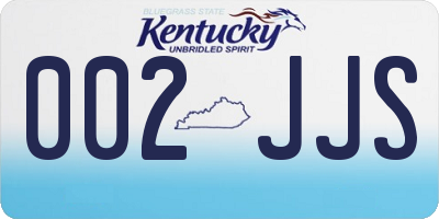 KY license plate 002JJS