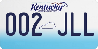 KY license plate 002JLL