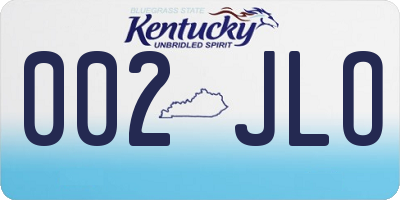 KY license plate 002JLO