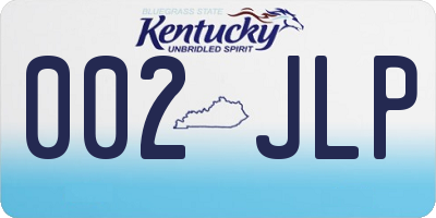 KY license plate 002JLP