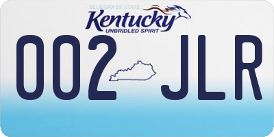 KY license plate 002JLR