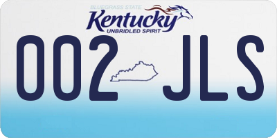 KY license plate 002JLS
