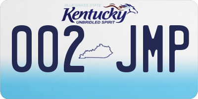 KY license plate 002JMP