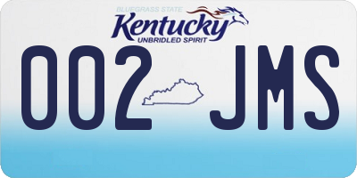 KY license plate 002JMS