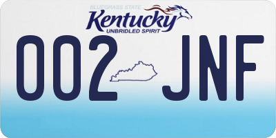 KY license plate 002JNF