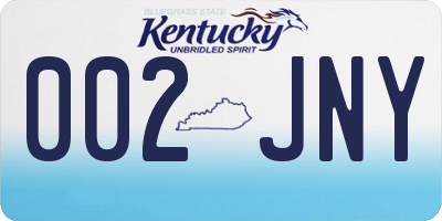 KY license plate 002JNY