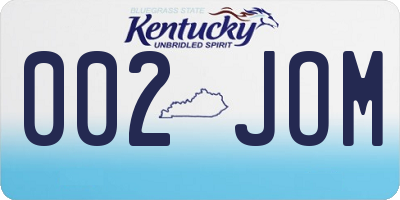 KY license plate 002JOM