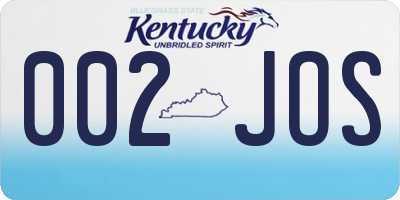 KY license plate 002JOS