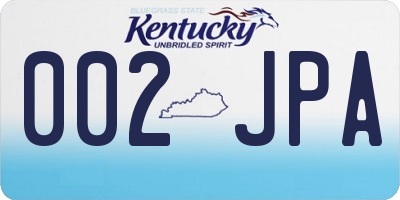 KY license plate 002JPA