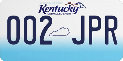KY license plate 002JPR