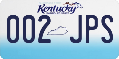 KY license plate 002JPS