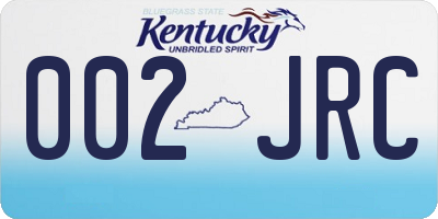 KY license plate 002JRC