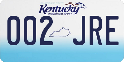 KY license plate 002JRE