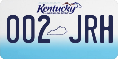 KY license plate 002JRH