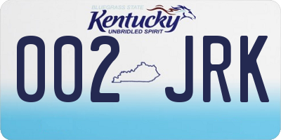 KY license plate 002JRK