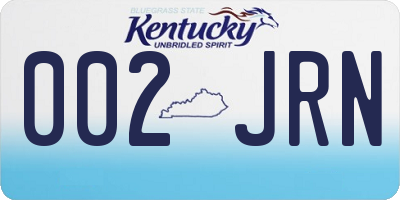 KY license plate 002JRN