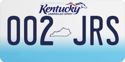 KY license plate 002JRS