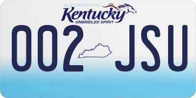 KY license plate 002JSU