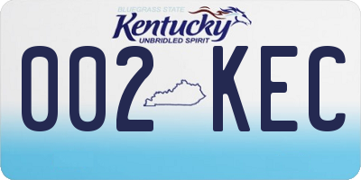 KY license plate 002KEC