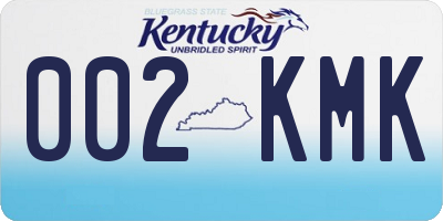 KY license plate 002KMK
