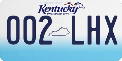 KY license plate 002LHX