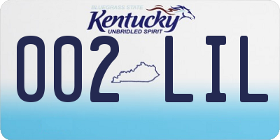 KY license plate 002LIL