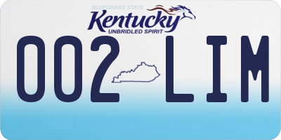 KY license plate 002LIM