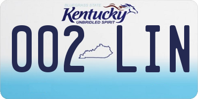 KY license plate 002LIN