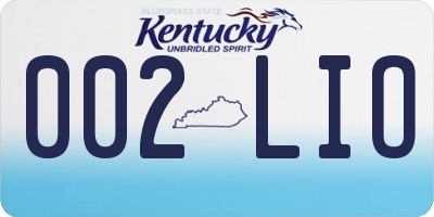 KY license plate 002LIO
