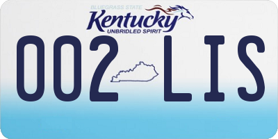 KY license plate 002LIS