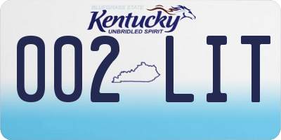 KY license plate 002LIT