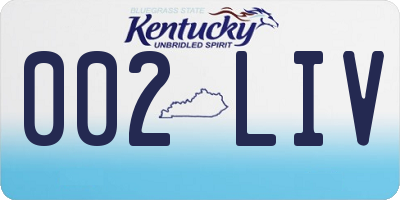 KY license plate 002LIV