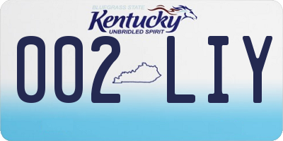 KY license plate 002LIY