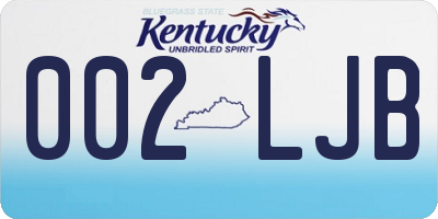 KY license plate 002LJB