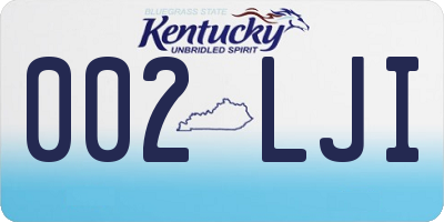 KY license plate 002LJI